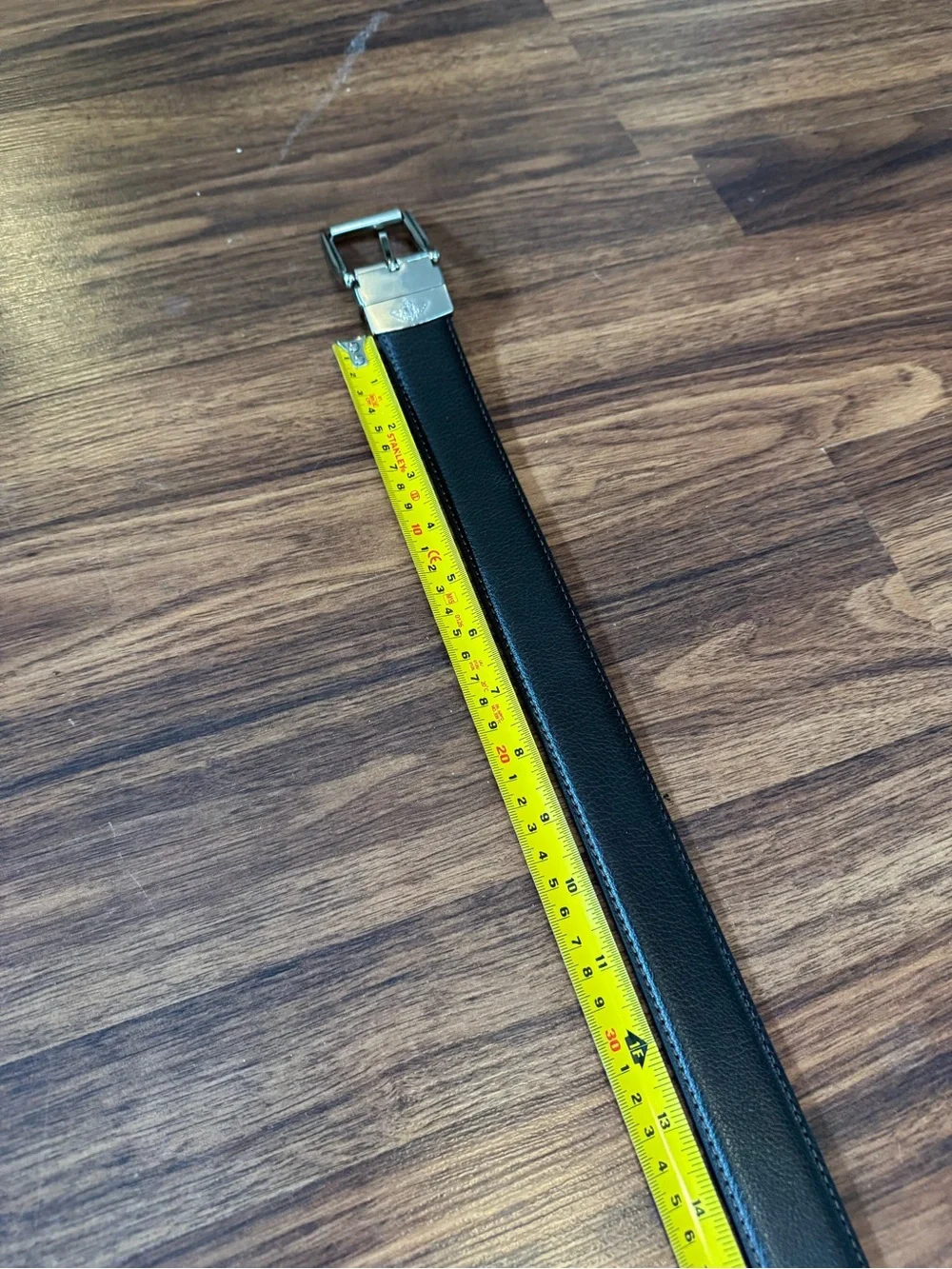 Dockers Belt Brown Black Reversible Synthetic Leather Mens 34-36 Nickel Buckle